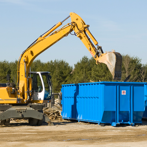 are there any restrictions on where a residential dumpster can be placed in Shorewood Forest